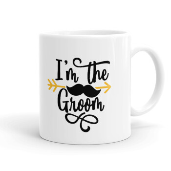 I'm the groom mustache, Ceramic coffee mug, 330ml