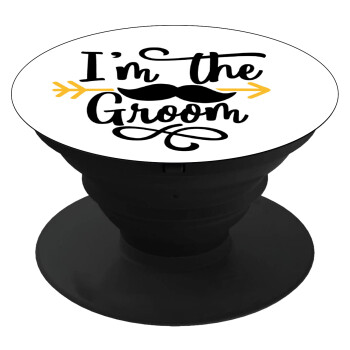 I'm the groom mustache, Phone Holders Stand  Black Hand-held Mobile Phone Holder