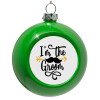 Green Christmas tree ornament bauble 8cm