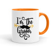 Mug colored orange, ceramic, 330ml