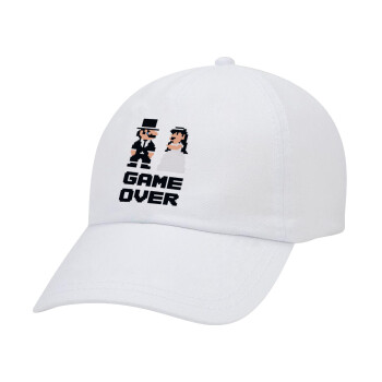 8bit Game Over Couple Wedding, Καπέλο Ενηλίκων Baseball Λευκό 5-φύλλο (POLYESTER, ΕΝΗΛΙΚΩΝ, UNISEX, ONE SIZE)