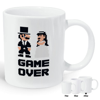 8bit Game Over Couple Wedding, Κούπα Giga, κεραμική, 590ml