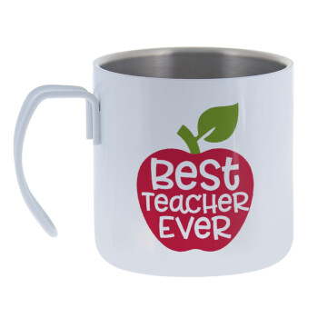 best teacher ever, apple!, Κούπα Ανοξείδωτη διπλού τοιχώματος 400ml