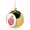 Golden Christmas tree ball ornament 8cm