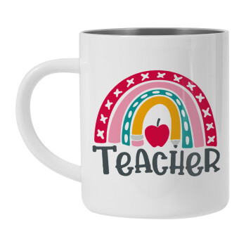 Rainbow teacher, Mug Stainless steel double wall 450ml