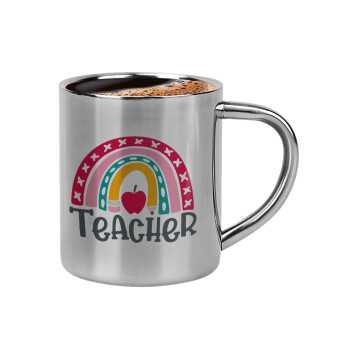 Rainbow teacher, Double-wall metal cup for espresso (220ml)