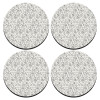 SET of 4 round wooden coasters (9cm)