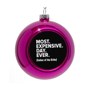 Most expensive day ever, Purple Christmas tree ornament bauble 8cm