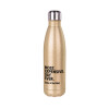 Glitter gold stainless steel thermos bottle, double-walled, 500ml