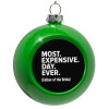 Green Christmas tree ornament bauble 8cm