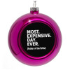 Purple Christmas tree ornament bauble 8cm