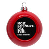 Red Christmas tree ornament bauble 8cm