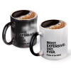 Color changing magic Mug, ceramic, 330ml when adding hot liquid inside, the black colour desappears (1 pcs)