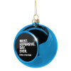 Blue Christmas tree ball ornament 8cm