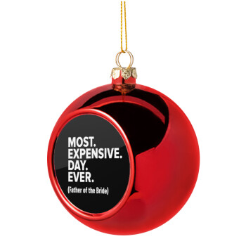 Most expensive day ever, Christmas tree ball Red 8cm