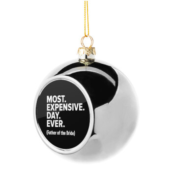 Most expensive day ever, Χριστουγεννιάτικη μπάλα δένδρου Ασημένια 8cm