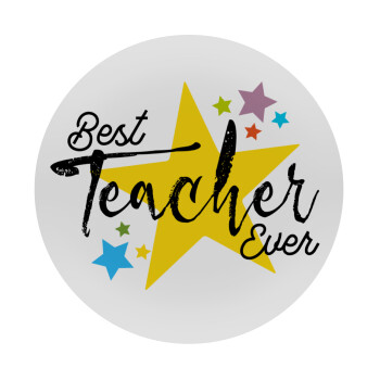 Teacher super star!!!, Mousepad Round 20cm