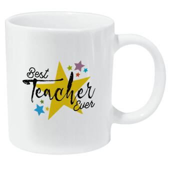 Teacher super star!!!, Κούπα Giga, κεραμική, 590ml