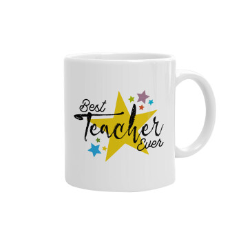 Teacher super star!!!, Ceramic coffee mug, 330ml (1pcs)