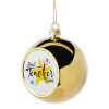 Golden Christmas tree ball ornament 8cm