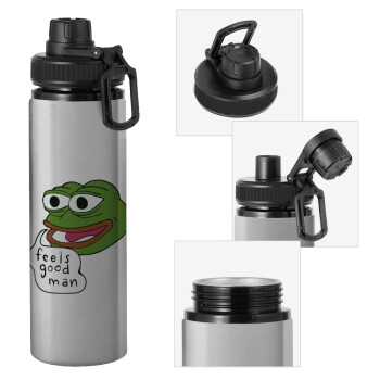 Pepe the frog, Μεταλλικό παγούρι νερού με καπάκι ασφαλείας, αλουμινίου 850ml