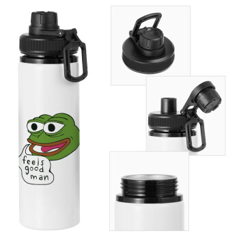 Pepe the frog, Metal water bottle with safety cap, aluminum 850ml