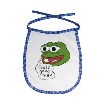 Pepe the frog, Σαλιάρα μωρού αλέκιαστη με κορδόνι Μπλε