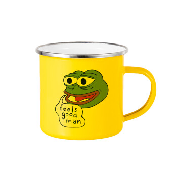 Pepe the frog, Κούπα Μεταλλική εμαγιέ Κίτρινη 360ml