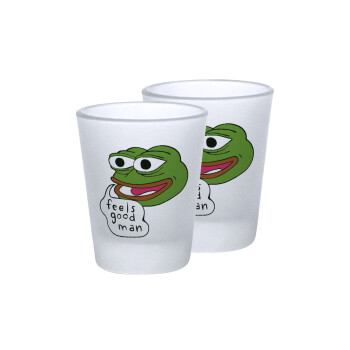 Pepe the frog, Σφηνοπότηρα γυάλινα 45ml του πάγου (2 τεμάχια)