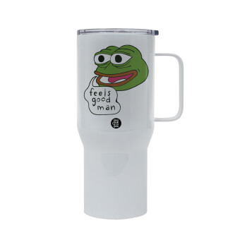 Pepe the frog, Mega Stainless steel Tumbler with lid, double wall 750L