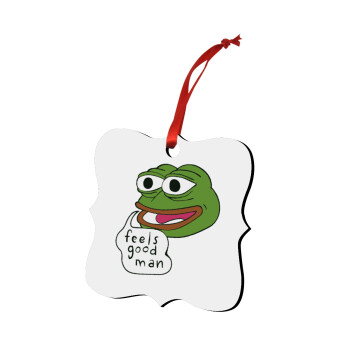 Pepe the frog, Christmas ornament polygon wooden 7.5cm