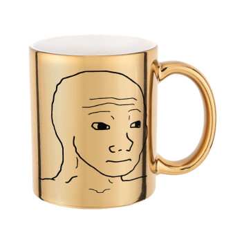 Feel guy, Mug ceramic, gold mirror, 330ml