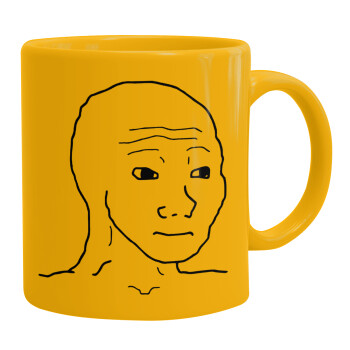 Feel guy, Ceramic coffee mug yellow, 330ml (1pcs)