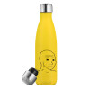 Yellow Stainless Steel Metallic Thermos, double-walled, 500ml