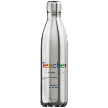 Searching for Best Teacher..., Inox (Stainless steel) hot metal mug, double wall, 750ml