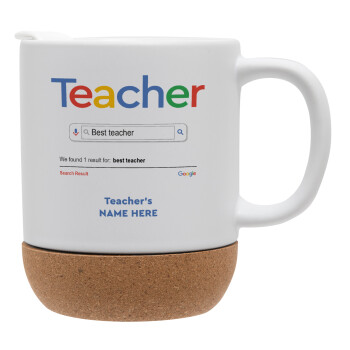 Searching for Best Teacher..., Ceramic coffee mug Cork (MAT), 330ml (1pcs)