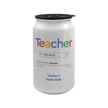 Searching for Best Teacher..., Κούπα ταξιδιού μεταλλική με καπάκι (tin-can) 500ml