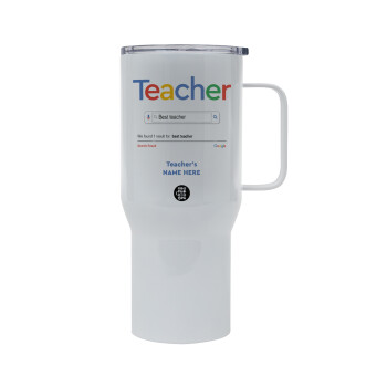 Searching for Best Teacher..., Mega Stainless steel Tumbler with lid, double wall 750L