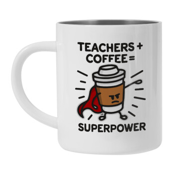 Teacher Coffee Super Power, Κούπα Ανοξείδωτη διπλού τοιχώματος 300ml