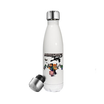 Minecraft Alex, Metal mug thermos White (Stainless steel), double wall, 500ml