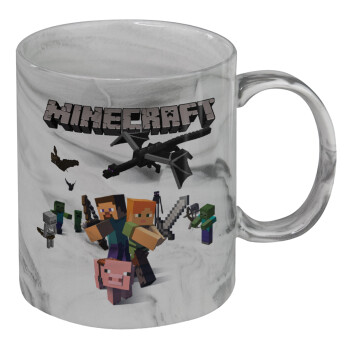 Minecraft Alex, Mug ceramic marble style, 330ml