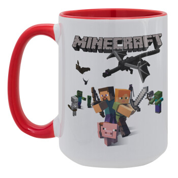 Minecraft Alex, Κούπα Mega 15oz, κεραμική Κόκκινη, 450ml