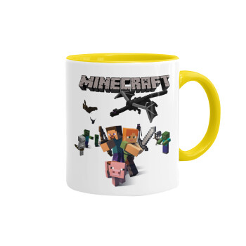 Minecraft Alex, Mug colored yellow, ceramic, 330ml