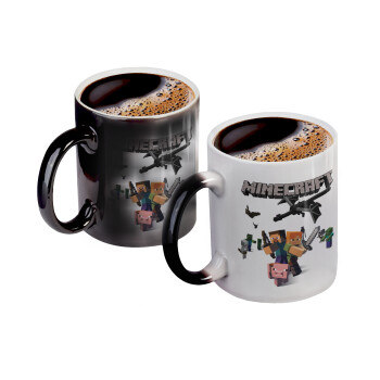 Minecraft Alex, Color changing magic Mug, ceramic, 330ml when adding hot liquid inside, the black colour desappears (1 pcs)