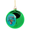 Green Christmas tree ornament ball 8cm