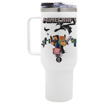 Minecraft Alex, Mega Tumbler με καπάκι, διπλού τοιχώματος (θερμό) 1,2L