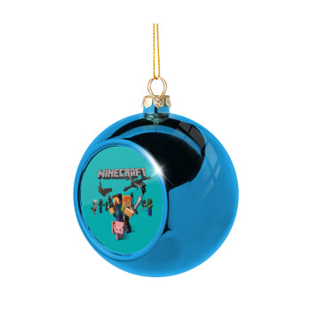 Minecraft Alex, Blue Christmas tree ball ornament 8cm