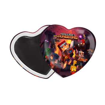 Minecraft Dungeons, Μαγνητάκι καρδιά (57x52mm)