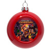 Red Christmas tree ornament bauble 8cm