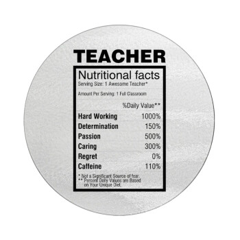 teacher nutritional facts, Επιφάνεια κοπής γυάλινη στρογγυλή (30cm)